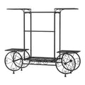 Artiss 6 Tier Plant Stand Iron 4 Wheel Mobile
