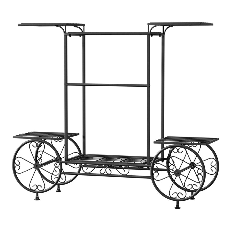 Artiss 6 Tier Plant Stand Iron 4 Wheel Mobile