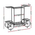 Artiss 6 Tier Plant Stand Iron 4 Wheel Mobile
