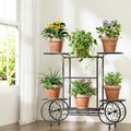 Artiss 6 Tier Plant Stand Iron 4 Wheel Mobile