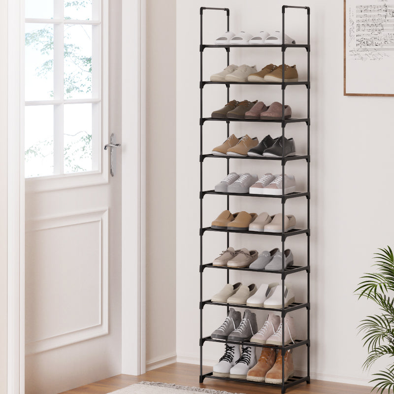Artiss Shoe Rack 10-Tier Stackable DIY Black