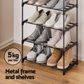Artiss Shoe Rack 10-Tier Stackable DIY Black