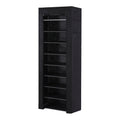 Artiss Shoe Rack Cabinet 10 Tier Removable Cover Black