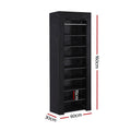 Artiss Shoe Rack Cabinet 10 Tier Removable Cover Black