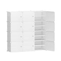 Artiss Shoe Rack 12 Cube Storage Stackable White Organiser