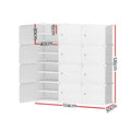 Artiss Shoe Rack 12 Cube Storage Stackable White Organiser