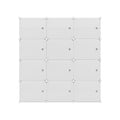 Artiss Shoe Rack 12 Cube Storage Stackable White Organiser