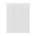 Artiss Shoe Rack Storage Cabinet DIY 15 Storage Cube Stackable White