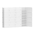 Artiss Shoe Rack 16 Cube Stackable Storage White DIY
