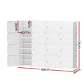 Artiss Shoe Rack 16 Cube Stackable Storage White DIY