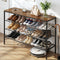 Artiss 4 Tier Shoe Rack Storage Organiser Walnut