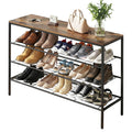 Artiss 4 Tier Shoe Rack Storage Organiser Walnut