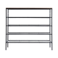 Artiss Shoe Rack 5-Tier 25 Pairs Walnut
