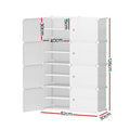 Artiss Shoe Rack DIY Set of 8 Storage Cube Stackable White