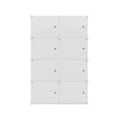 Artiss Shoe Rack DIY Set of 8 Storage Cube Stackable White