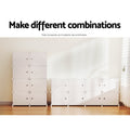Artiss Shoe Box Storage Cube Set 8 Stackable White DIY