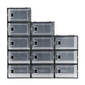 Artiss Shoe Storage Box 12 Pack Stackable Black DIY