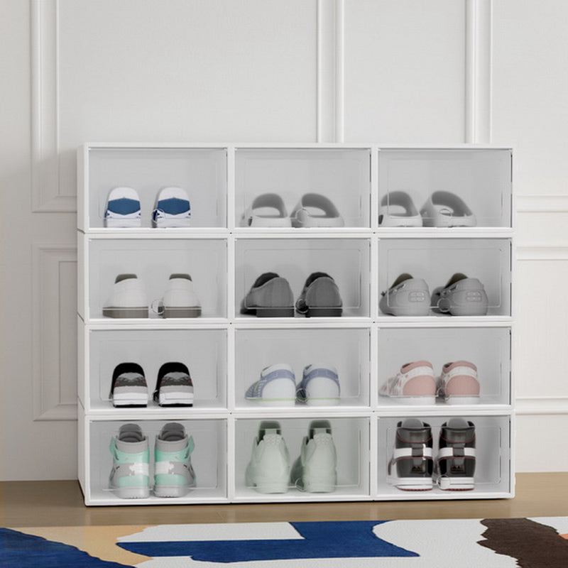 Artiss Shoe Box Rack 12 Stackable Organiser White