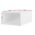 Artiss Shoe Box Rack 24 Stackable White Storage Organiser