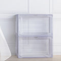 Artiss Shoe Box Rack Set 2 Stackable Magnetic Door Storage