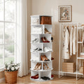 Artiss 7 Tier Rotating Shoe Rack 360 White Storage Display