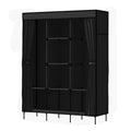 Artiss Portable Clothes Closet Wardrobe Large Black Shelf