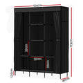 Artiss Portable Clothes Closet Wardrobe Large Black Shelf