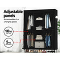 Artiss Portable Clothes Closet Wardrobe Large Black Shelf