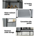 Artiss Portable Clothes Closet Wardrobe Large Grey with Shelf