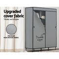 Artiss Portable Clothes Closet Wardrobe Large Grey with Shelf