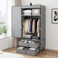 Artiss Portable Clothes Closet Wardrobe Magnetic Door Grey