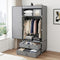 Artiss Portable Clothes Closet Wardrobe Magnetic Door Grey