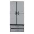 Artiss Portable Clothes Closet Wardrobe Magnetic Door Grey