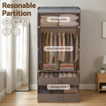 Artiss Portable Clothes Closet Wardrobe Magnetic Door Grey