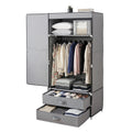 Artiss Portable Clothes Closet Wardrobe Magnetic Door Grey