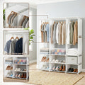 Artiss Portable Clothes Closet Wardrobe Open Shelf White Large