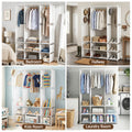 Artiss Portable Clothes Closet Wardrobe Open Shelf White Large