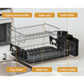 Cefito 2-Tier Dish Rack Drying Drainer Cutlery Tray Organiser