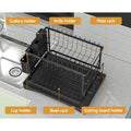Cefito Dish Rack 2 Tier Expandable Drying Drainer Cutlery Holder