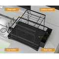 Cefito Dish Rack 2 Tier Expandable Drying Drainer Cutlery Holder