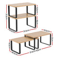 Cefito Kitchen Storage Shelves Organiser Set of 2