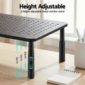 Artiss Monitor Stand Adjustable 3 Height Desk Organiser Black