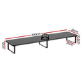 Artiss Dual Monitor Stand 100cm Riser Black Desk Organiser