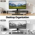 Artiss Dual Monitor Stand 100cm Riser Black Desk Organiser