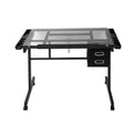 Artiss Black Drawing Desk Drafting Table with Storage