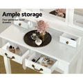 Artiss Dressing Table Stool Foldable Mirror White