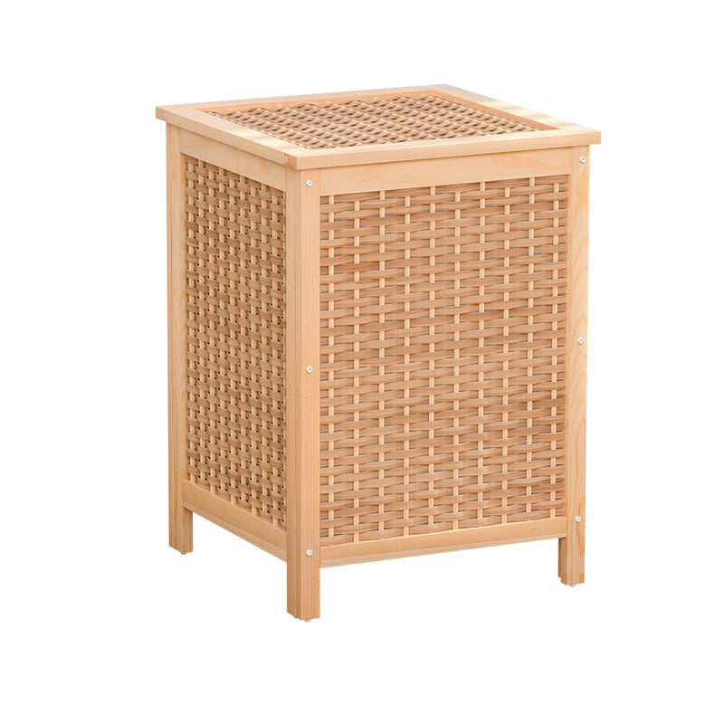 Artiss Laundry Hamper Wooden Storage Cabinet Organiser Bag