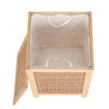 Artiss Laundry Hamper Wooden Storage Cabinet Organiser Bag