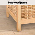 Artiss Laundry Hamper Wooden Storage Cabinet Organiser Bag