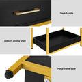 Artiss Bedside Table 2 Drawers Nightstand Black MASON